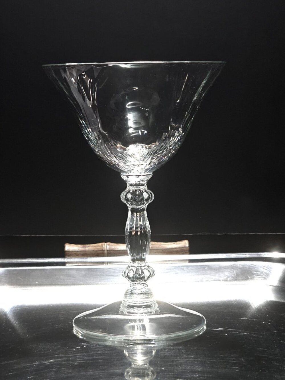 Cambridge Caprice Champagne Coupe sherbet cocktail 1950s Elegant Glass vtg mid c